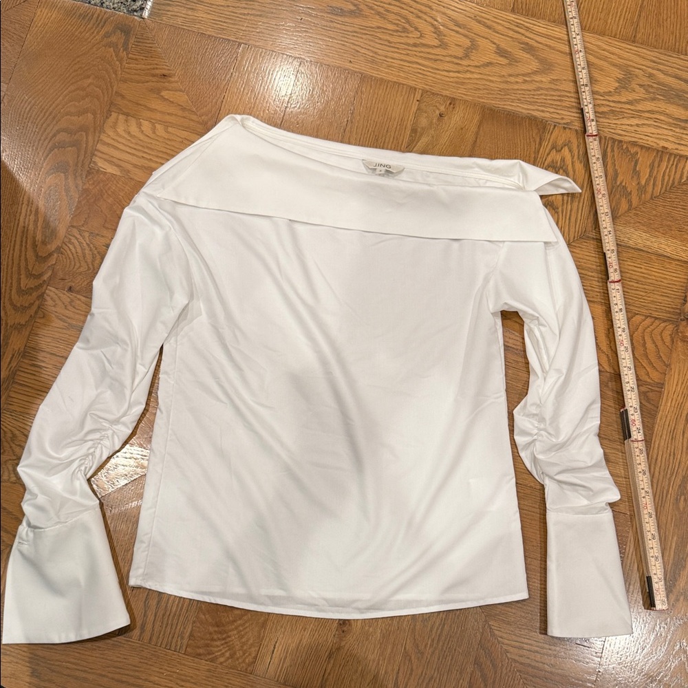 J.ING Elegant Off-Shoulder White Blouse